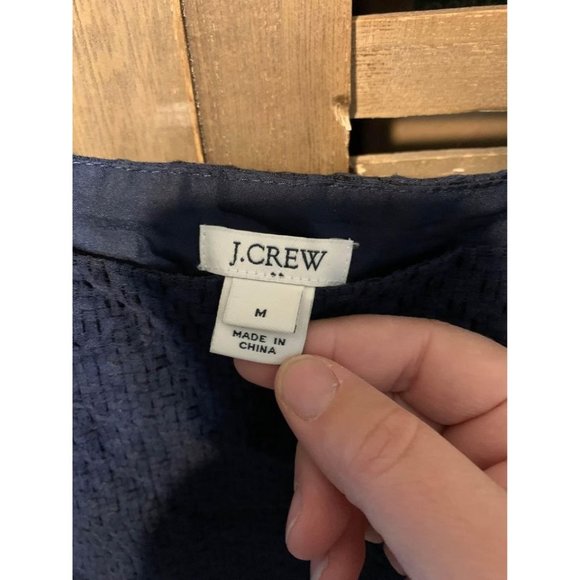 J Crew Dress Cold Shoulder Business Casual Boho Preppy Y2K Blue Size Medium - Picture 4 of 6